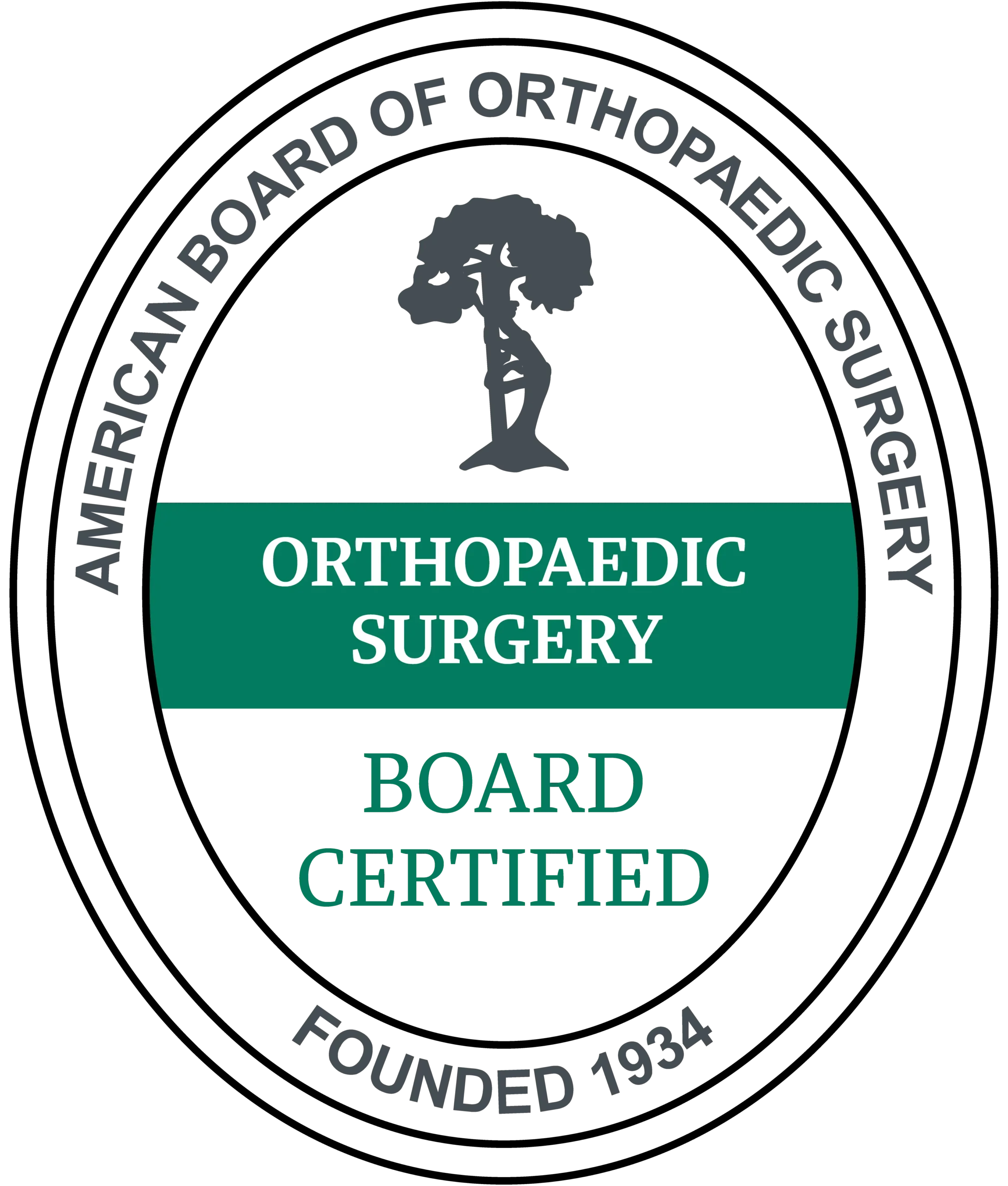 American Board of Orthopaedic Surgery Board Certified in Orthopaedic Surgery Logo