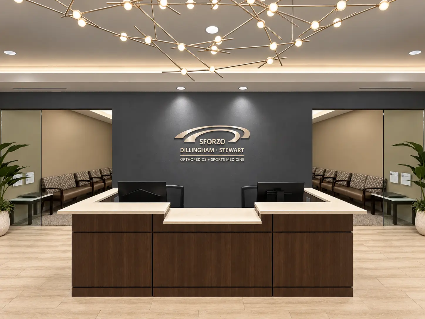 Lobby of the Sarasota orthopedic doctors practice